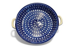 420 Bunzlau Ronde schaal met open handvaten 119X  Ronde Schalen